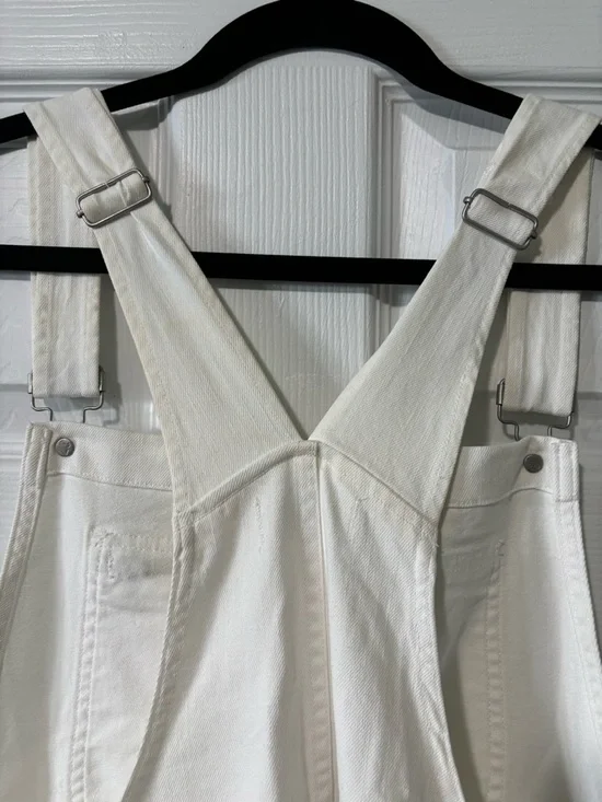 Madewell White Women's Denim Overalls - Picture 7 of 9